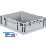ALLIT Eurobox in Industriequalit�t grau geschlossen 400 x 300 x 120 mm
