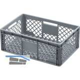 Eurokasten in grau vergittert 600 x 400 x 220 mm