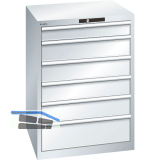 LISTA Schubladenschrank 36x36E 717x725x1000mm KEY Lock RAL 7035 6 Laden 75kg