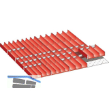 LISTA Einteilungsmaterial Muldensatz 36E x 36E f�r Fronth�he 50-200 mm