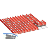 LISTA Einteilungsmaterial Muldensatz 36E x 36E f�r Fronth�he 50-200 mm