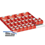 LISTA Einteilungsmaterial Einsatzk�sten 36E x 36E f�r Fronth�he 50 mm 36-tlg.