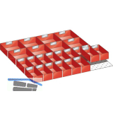 LISTA Einteilungsmaterial Einsatzk�sten 36E x 36E f�r Fronth�he 75 mm 24-tlg.