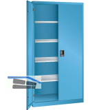 LISTA Fl�gelt�rschrank 1000x400x1950 KEY Lock RAL5012 Vollblech-Fl�gelt�ren