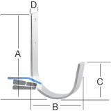Universalhaken 20 x 110 x 55 x 60 mm verzinkt