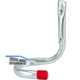 Fahrrad Wandhaken 150 x 150 x 110 mm verzinkt rot gummiert