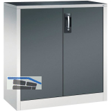C+P Fl�gelt�rschrank 1000x930x400 mm RAL 7035 lichtgrau/7016 anthrazit