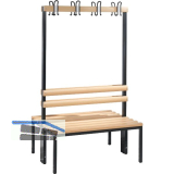 C+P Garderobenbank doppelseitig Basic 1650 x 1000 x 750 mm