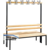 C+P Garderobenbank doppelseitig Basic 1650 x 1500 x 750 mm