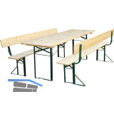 Biertischgarnitur 3-teilig mit R�ckenlehne Tischbreite 700 mm