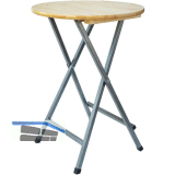 Stehtisch klappbar Metalluntergestell grau Fichte natur � 800 mm