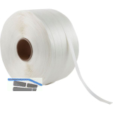 Verpackungs-Kraftband wei� Breite 13mm Kernloch � 76mm Rolle=1100 m Inhalt 2 St.