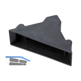 Kantenschutzecke geschlossen mit Druckpolster schwarz 19 x 50 mm