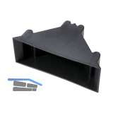 Kantenschutzecke geschlossen mit Druckpolster schwarz 25 x 50 mm