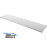 SEMLOC Werkbankplatte Holz - Edelstahl ummantelt 2040 x 463 x 38 mm