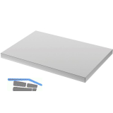 SEMLOC Werkbankplatte Holz - Edelstahl ummantelt 680 x 463 x 38 mm