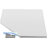SEMLOC Werkbankplatte Holz - Edelstahl ummantelt 860 x 860 x 38 mm