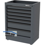 SEMLOC Unterbauschrank 910 x 680 x 458 mm schwarz 7 Laden 45kg