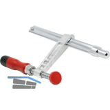 BECK Vertikalzwinge Schiene, 22 x 8,5 mm, Fixe Ausladung, Holz