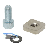 SI-TEC Gleitstein mit Schrauben zu Anschlagplatte