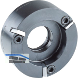 R�HM Mitnehmer-Scheibe m. ausw. u. m. 4-seitig verw. HM-Platten, Re., 80 mm