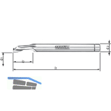 MAWEX Spezial-Bohrnutenfr�ser HSS 5X12X60 mm einschneidig spiralig