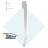 LVD Standard-Oberwerkzeug WILA-Aufnahme J15W spitz L=550 26� 600kN 12-teilig