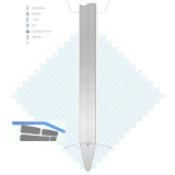 LVD Standard-Oberwerkzeug WILA-Aufnahme R15W gerade L=250 26� 1200kN