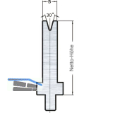 LVD Stone-Radius bei Standard 1-V-Matrize V=16 L=550 30� 510kN 12-teilig