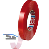 TESA doppelseitiges PET Klebeband 4965 transparent, 15mm x 50 Meter