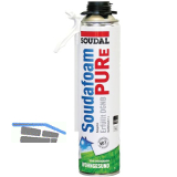 SOUDAL 1K-Pistolen & Montageschaum Soudafoam PURe B1, 500ml, - 20L Ausbeute