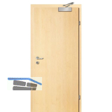 SOLIDO Smart Wohnungseingangst�re Feuerschutz EI2 30, Ahorn RE 850/2030 mm