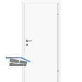 SOLIDO Innent�re Trend R�hrenspan wei� matt lackiert VB Links TBA 700/2030 mm