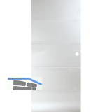 SOLIDO Glasschiebet�r Liga 4 Satiniert, mit Muschelgriff Bohrung 920x2100