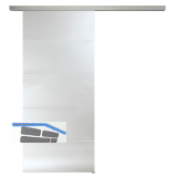 SOLIDO Glasschiebet�r Set Liga 4 Sat. Beschl�ge/Muschelgriff silber 920x2100