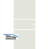 SOLIDO Glasschiebet�r Sensita 101, mit Muschelgriff Bohrung 820x2100