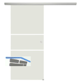 SOLIDO Glasschiebet�r Set Sensita 101, Beschl�ge/Muschelgriff silber, 920x2100