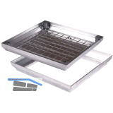 ALUPURA Wannenabdeckung mit Armierung 800x800 mm