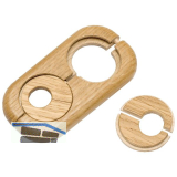 HARO Doppelheizk�rperrosette Massivholz Eiche 19/58 mm 3/8�