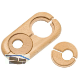 HARO Doppelheizk�rperrosette Massivholz Buche 19/58 mm 3/8�