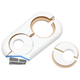 HARO Doppelheizk�rperrosette Massivholz Wei� 19/58 mm 3/8�