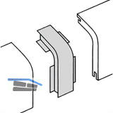 Verbinder f�r Rohrabdeckleiste Eiche