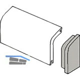 Endst�ck f�r Rohrabdeckleiste wei�, rechts