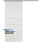 SOLIDO Donau Schiebet�re Set CPL wei� RAL 9016, 2 Lisenen, 820x2070