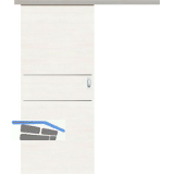 SOLIDO Donau Schiebet�re Set CPL Authentic Bianco quer, 2 Lisenen, 1020x2070