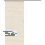 SOLIDO Donau Schiebet�re Set CPL Authentic Perl quer, 2 Lisenen, 1020x2070