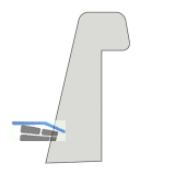 SOLIDO Glasleisten lose zu Smart Ahorn foliert