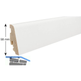 HARO Sockelleiste Massivholzkern wei� foliert strong, 19/58