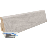 DISANO Sockelleiste Eiche naturwei�, wasserresistent 19/58