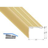 K�GELE Treppenwinkel Alu sand eloxiert, selbstklebend, 25/20/1000 mm